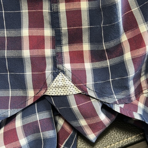 Ted Baker London Top Men Dogud Modern Slim Fit Plaid Sport Shirt Large - Picture 8 of 12